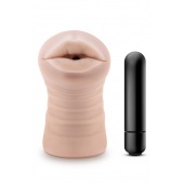 Телесный мастурбатор-ротик Nicole Vibrating Masturbator - Blush Novelties - в Евпатории купить с доставкой