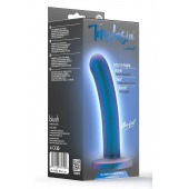 Синяя насадка с гладкой поверхностью Surrender 5.75 Inch Intermediate Pegging Dildo - 14,6 см. - Blush Novelties - купить с доставкой в Евпатории
