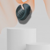 Серый сквозной мастурбатор с вибрацией Manwan Starter - Manwan - в Евпатории купить с доставкой