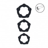 Набор из 3 эрекционных колец Beaded Silicone Cockring Set - Shots Media BV - в Евпатории купить с доставкой