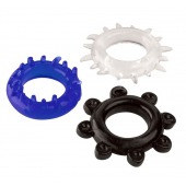 Набор из 3 эрекционных колец разного цвета и рельефа - Boys of Toys - в Евпатории купить с доставкой