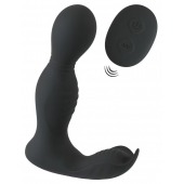 Черная анальная пробка с вибрацией, вращением и пультом ДУ RC Butt Plug with 2 Functions - Orion - в Евпатории купить с доставкой