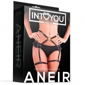 Черные стрепы на бёдра Aneir - Intoyou - купить с доставкой в Евпатории