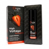 Жидкий вибратор Orgie High Voltage Strawberry - 15 мл. - ORGIE - купить с доставкой в Евпатории