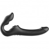 Черный безремневой страпон с 3 моторами - Ibiza - купить с доставкой в Евпатории