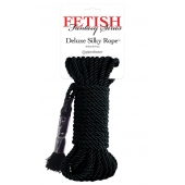 Черная веревка для фиксации Deluxe Silky Rope - 9,75 м. - Pipedream - купить с доставкой в Евпатории