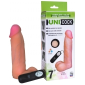 Фаллическая насадка Харнесс UNICOCK 7  с вибрацией - 19 см. - LOVETOY (А-Полимер) - купить с доставкой в Евпатории