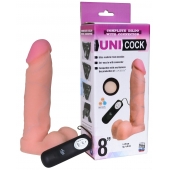 Фаллическая насадка Харнесс UNICOCK 8  с вибрацией - 20 см. - LOVETOY (А-Полимер) - купить с доставкой в Евпатории
