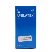 Классические презервативы Unilatex Natural Plain - 12 шт. + 3 шт. в подарок - Unilatex - купить с доставкой в Евпатории