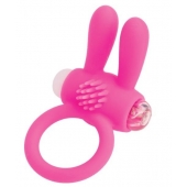 Розовое эрекционное виброкольцо A-toys с ушками - A-toys - в Евпатории купить с доставкой