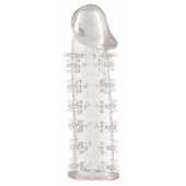 Гелевая прозрачная насадка с шипами - 12 см. - Toyfa Basic - в Евпатории купить с доставкой