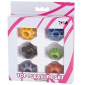 Набор из 6 разноцветных эрекционных колец - Toyfa Basic - в Евпатории купить с доставкой