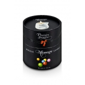Массажная свеча с ароматом бубль-гума Bougie de Massage Gourmande Bubble Gum - 80 мл. - Plaisir Secret - купить с доставкой в Евпатории