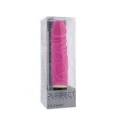 Ярко-розовый вибратор PURRFECT SILICONE CLASSIC 6.5INCH - 16,5 см. - Dream Toys