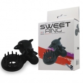 Чёрное эрекционное виброкольцо Sweet Ring с дельфинчиком - Baile - в Евпатории купить с доставкой