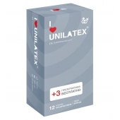 Презервативы с рёбрами Unilatex Ribbed - 12 шт. + 3 шт. в подарок - Unilatex - купить с доставкой в Евпатории