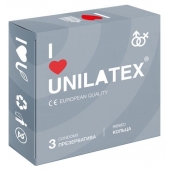 Презервативы с рёбрами Unilatex Ribbed - 3 шт. - Unilatex - купить с доставкой в Евпатории