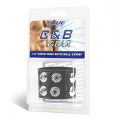 Ремень на член и мошонку 1.5  Cock Ring With Ball Strap - BlueLine - купить с доставкой в Евпатории
