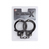 Чёрные наручники из листового металла BONDX METAL CUFFS BLACK - Dream Toys - купить с доставкой в Евпатории