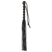 Чёрная мини-плеть из резины Rubber Mini Whip - 22 см. - Blush Novelties - купить с доставкой в Евпатории