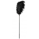 Стек с большим чёрным пером Large Feather Tickler - 65 см. - Blush Novelties - купить с доставкой в Евпатории