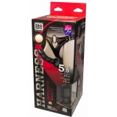 Пояс харнесс премиум класса WOMAN SIMPLEX(S) с 3 черными насадками - LOVETOY (А-Полимер) - купить с доставкой в Евпатории