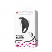 Чёрное эрекционное кольцо с вибрацией Rabbit Vibrator - Baile - в Евпатории купить с доставкой