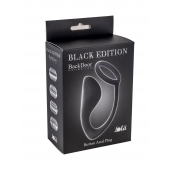 Чёрное эрекционное кольцо с анальной пробкой Button Anal Plug - Lola Games - в Евпатории купить с доставкой