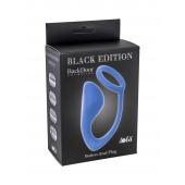 Синее эрекционное кольцо с анальной пробкой Button Anal Plug - Lola Games - в Евпатории купить с доставкой