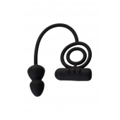 Чёрное эрекционное кольцо с вибропулькой и анальным хвостом - Erotist Adult Toys - в Евпатории купить с доставкой