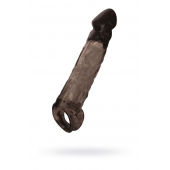 Чёрная насадка на пенис Tс подхватом - 19,5 см. - ToyFa - в Евпатории купить с доставкой