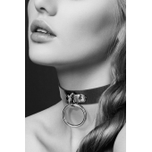 Узенький ошейник из полиуретана с кольцом - Bijoux Pour Toi - купить с доставкой в Евпатории
