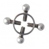 Серебристые зажимы для сосков на винтах - ToyFa - купить с доставкой в Евпатории