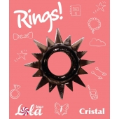 Чёрное эрекционное кольцо Rings Cristal - Lola Games - в Евпатории купить с доставкой
