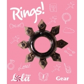 Чёрное эрекционное кольцо Rings Gear - Lola Games - в Евпатории купить с доставкой