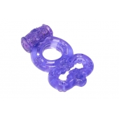 Фиолетовое эрекционное кольцо Rings Treadle с подхватом - Lola Games - в Евпатории купить с доставкой