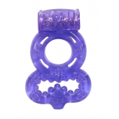 Фиолетовое эрекционное кольцо Rings Treadle с подхватом - Lola Games - в Евпатории купить с доставкой
