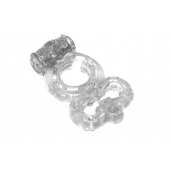 Прозрачное эрекционное кольцо Rings Treadle с подхватом - Lola Games - в Евпатории купить с доставкой
