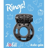 Черное эрекционное кольцо с вибрацией Rings Axle-pin - Lola Games - в Евпатории купить с доставкой