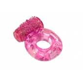 Розовое эрекционное кольцо с вибрацией Rings Axle-pin - Lola Games - в Евпатории купить с доставкой