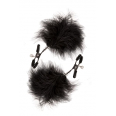 Зажимы для сосков с пухом FEATHERED NIPPLE CLAMPS - Blush Novelties - купить с доставкой в Евпатории