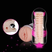 Мастурбатор-вагина Sex In A Can Vibra Vagina Tunnel - Lovetoy - в Евпатории купить с доставкой