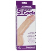 Насадка-реалистик для трусиков Vac-U-Lock 5  Realistic - 12,7 см. - Doc Johnson - купить с доставкой в Евпатории