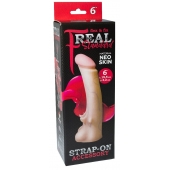 Телесная насадка REAL Standard с усиками на основании - 19 см. - LOVETOY (А-Полимер) - купить с доставкой в Евпатории