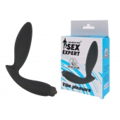 Чёрный вибростимулятор простаты Sex Expert Vibe Pleasure - Sex Expert - в Евпатории купить с доставкой
