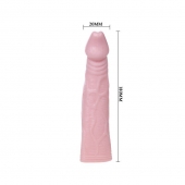 Телесная насадка с вибрацией Sex Expert - 18 см. - Sex Expert - в Евпатории купить с доставкой