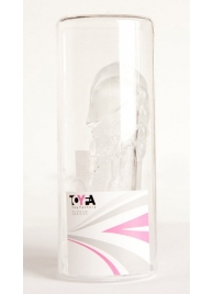 Прозрачная гелевая насадка с клиторальным отростком - 13 см. - Toyfa Basic - в Евпатории купить с доставкой