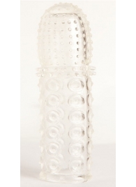 Прозрачная закрытая гелевая насадка - 13,5 см. - Toyfa Basic - в Евпатории купить с доставкой