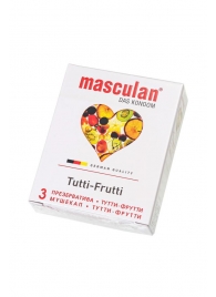 Жёлтые презервативы Masculan Ultra Tutti-Frutti с фруктовым ароматом - 3 шт. - Masculan - купить с доставкой в Евпатории