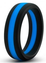 Черно-синее эрекционное кольцо Silicone Go Pro Cock Ring - Blush Novelties - в Евпатории купить с доставкой